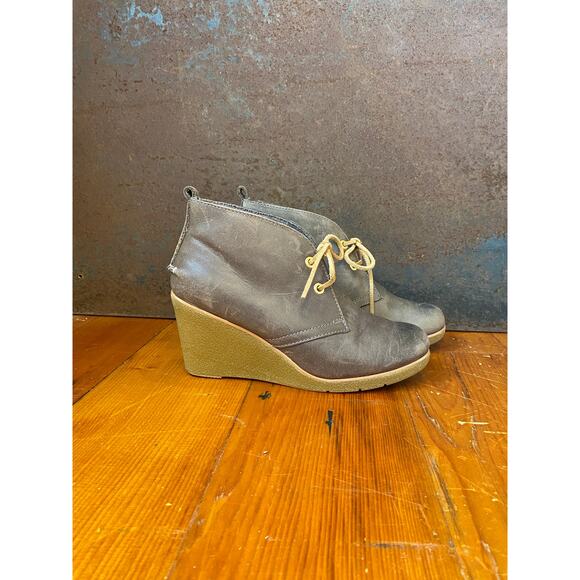 Sperry TopSider Harlow Wedge Chukka Booties Women’s 7, Taupe Gray - Picture 1 of 6